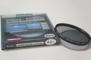 ★良品★[62mm] Kenko PRO1D WIDE BAND C-PL (W) 円偏光フィルター ケース付