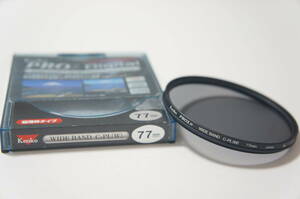 ★良品★[77mm] Kenko PRO1D WIDE BAND C-PL (W) 円偏光フィルター ケース付