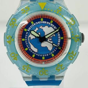 W208-O37-853 ◎ Swatch スウォッチ メンズ レディース 腕時計 箱付き 27㎜/12～19㎝(約) ライトブルーカラー アナログ 3針 ファッション②