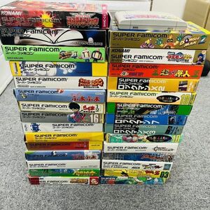 Y225-0000 ■ Nintendo 任天堂 SUPER FAMICOM スーパーファミコン ソフト 30点まとめ マリオとワリオ すーぱーぷよぷよ YAIBA ゲーム ②