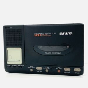 Y655-Z14-56 ◎ aiwa アイワ ポータブル ステレオ カセットレコーダー ブラック TP-80 カセットプレイヤー 携帯型 オーディオ機器 ④