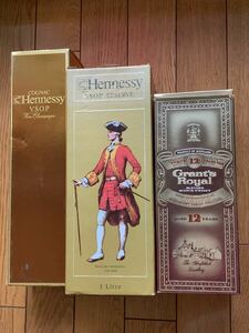 空箱 箱のみ ヘネシー Hennessy グランツロイヤル12年 ブランデー コニャック 洋酒　箱 BOX