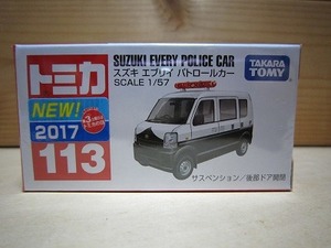 88 絶版・希少 トミカ No 113 スズキ エブリイ パトロールカー 2017 ＮＥＷシール付 