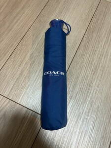 COACH コーチ 折り畳み傘 青 未使用品 雨傘