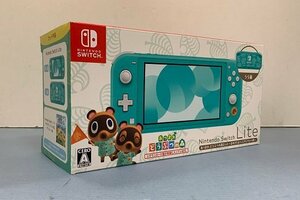 ■【未使用品】Nintendo Switch Lite あつまれ どうぶつの森セット ~まめきち&つぶきちアロハ柄~　-53-