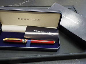 希少 万年筆 バーバリー ペン先14k BEF150FB BURBERRY リベラシリーズ ワインレッド