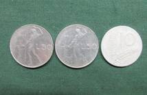 イタリア硬貨 3枚　10リラ 50リラ #M2_画像2