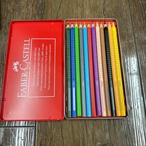 サクラクレパス50色 開封未使用●おまけ色鉛筆ファーバーカステル FaberCastell 112413 [12色 缶 カラーグリップ色鉛筆] 絵画用品セット_画像6