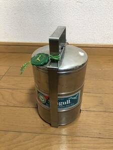 中古品☆Seagull フードキャリア 3段 ステンレス まるべん 弁当 キャンプ用品