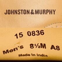 未使用品 Johnston&Murphy ジョンストン&マーフィー キルト タッセルローファー US 8 1/2M 26.5cm程 ライトブラウン レザー_画像10