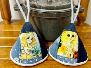 三角鍋つかみ★staub　ストウブ　ホーロー鍋★ミトン　鍋つかみ