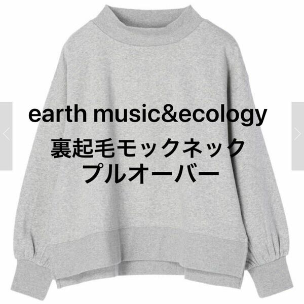 STRIPE CLUB earth music&ecology ミュージックアンドエコロジー 裏起毛モックネックプルオーバー