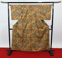 小紋 着物 袷 辻が花 洗える着物 身丈154cm 裄丈65.5cm ★ kb-5279 桜庭呉服店_画像2