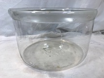 レトロ　ガラス製　丸形　ガラス水槽　たらい　メダカ　金魚　直径32.5cm_画像5