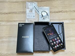 docomo SIMフリー SHARP AQUOS R5G 256GB SH-51A ブラックレイ◇