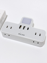 [YON-A61227062] MSCIEN LEDナイトライト USBコンセント 電源タップ付属 USB-C×1 USB-A×2 ACコンセント×6 コンセントタップ 常夜灯_画像2