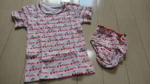 ♪♪新品　女児　Ｔシャツ・パンツ（１００）ピンク×さくらんぼ柄