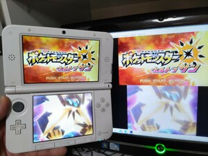 ゲーム実況 3DSLL 『キャプチャー機能付き』ホワイト 偽トロ 本体 PCとの接続用ケーブル ★保証有★