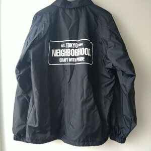 【新品】NEIGHBORHOOD WINDBREAKER BLACK sizeM 222TSNH-JKM01 ネイバーフッドコーチジャケットナイロン