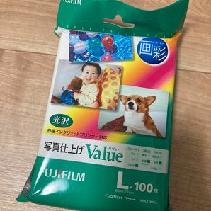 ■□(送料無料)富士フイルムインクジェット用紙　画彩 写真仕上げ Value（バリュー） Lサイズ100枚□■