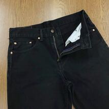 【FA016】Levi's 504 W32 L32 ブラック ジーンズ ジーパン デニムパンツ 黒色 メンズブランド古着 リーバイス504 送料無料_画像4