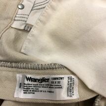 【FA139】Wrangler W33 L32 カラーパンツ アイボリー メンズブランド古着 ラングラー 送料無料_画像6