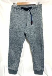 ★美品　Gramicci グラミチ　BONDING KNIT FLEECE NARROW RIB PANTS ボンディングニットフリース ナローリブパンツ ミックスグレー S