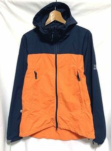 ☆美品　karrimor カリマー　triton light jkt mix トリトンライトジャケット ナイロンマウンテンパーカ ネイビー×オレンジ L