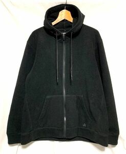 ★美品　JOHNBULL ジョンブル　フリース フルジップフードパーカー ブラック L