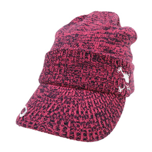 【1円】OAKLEY オークリー ツバ付きニット帽 スカル 刺繍 ピンク系 ONE SIZE 58cm [240001959976]