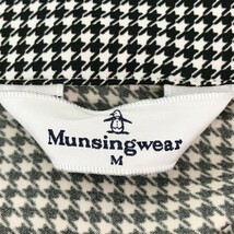 【1円】MUNSINGWEAR マンシングウェア ジップジャケット ワッペン 千鳥柄 ブラック系 M [240001968054]_画像7