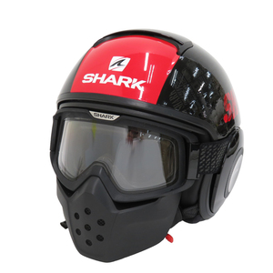 【1円】SHARK シャーク DRAK ダラク ゴーグル マスク ジェットヘルメット 総柄 L [240101102049]