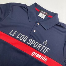 LECOQ GOLF ルコックゴルフ 半袖ポロシャツ プリント ネイビー系 L [240001959034] ゴルフウェア メンズ_画像3