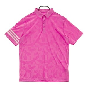 ADIDAS GOLF アディダスゴルフ 半袖ポロシャツ 総柄 ピンク系 L [240001970696] ゴルフウェア メンズ