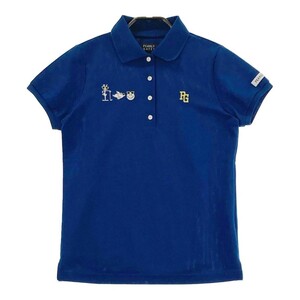 PEARLY GATES パーリーゲイツ 半袖ポロシャツ 刺繍 ブルー系 0 [240001973663] ゴルフウェア レディース