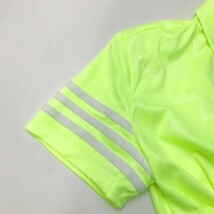 ADIDAS GOLF アディダスゴルフ 半袖ポロシャツ ボタンダウン 総柄 イエロー系 M [240001996524] ゴルフウェア レディース_画像4