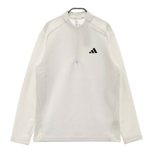 【新品】ADIDAS GOLF アディダスゴルフ 2023年 ハーフジップスウェット ホワイト系 M [240101110115] ゴルフウェア メンズ