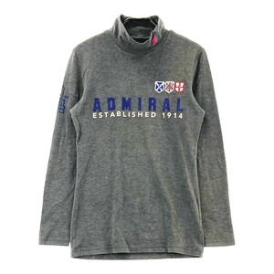 ADMIRAL アドミラル ハイネック長袖Tシャツ ワッペン グレー系 M [240101102032] ゴルフウェア レディース