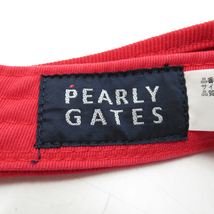 PEARLY GATES パーリーゲイツ サンバイザー レッド系 FR [240101116450] ゴルフウェア_画像5