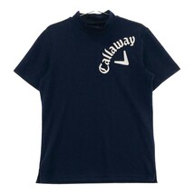 CALLAWAY キャロウェイ 2022年モデル ハイネック 半袖Tシャツ ネイビー系 M [240101112174] ゴルフウェア メンズ_画像1