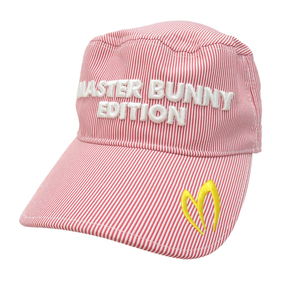 MASTER BUNNY EDITION マスターバニーエディション ワークキャップ ストライプ柄 レッド系 FR [240101085520] ゴルフウェア