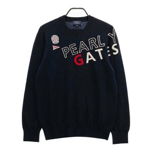 PEARLY GATES パーリーゲイツ 2022年モデル カシミヤ ニットセーター ネイビー系 5 [240101122362] ゴルフウェア メンズ