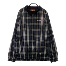 BEAMS GOLF ビームスゴルフ 蓄熱プルオーバー チェック ネイビー系 M [240101106939] ゴルフウェア メンズ_画像1