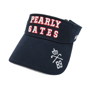 PEARLY GATES パーリーゲイツ サンバイザー ネイビー系 FR [240101121308] ゴルフウェア