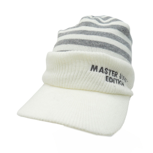 MASTER BUNNY EDITION マスターバニーエディション 3WAYニット帽 ボーダー柄 ホワイト系 FR [240101122953] ゴルフウェア