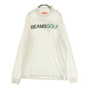 【1円】BEAMS GOLF ビームスゴルフ ハイネック 長袖Tシャツ ホワイト系 L [240101094837]