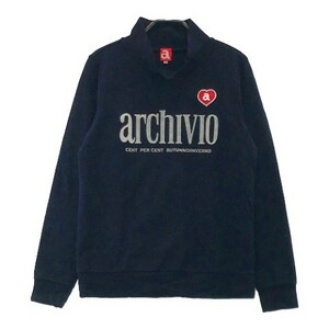 【1円】ARCHIVIO アルチビオ ハイネック 長袖Tシャツ ネイビー系 40 [240101048114]