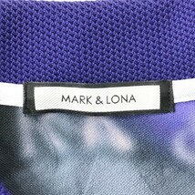 【1円】MARK&LONA マークアンドロナ 2021年モデル 半袖ポロシャツ スカル ロゴ 総柄 パープル系 46 [240101027724]_画像4
