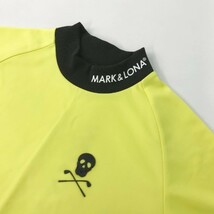 【1円】MARK&LONA マークアンドロナ 2023年 ハイネック 半袖 Tシャツ スカル イエロー系 44 [240101041333]_画像3