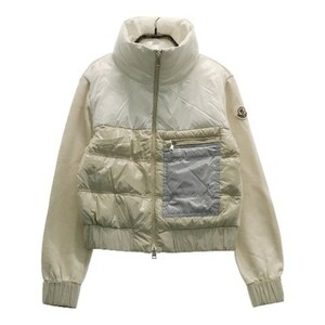 【1円】【美品】MONCLER モンクレール ダウンジャケット ZIPUP HOODIE ベージュ系 XS [240001955603]